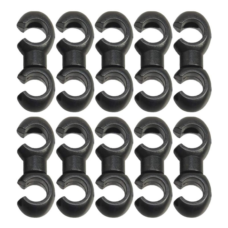 Saipe 10 Pcs Bike Cable Clasps Bicycle Rotatable S-Hook Clips for Brake Cable MTB Bike Road Bicycle - Image 1